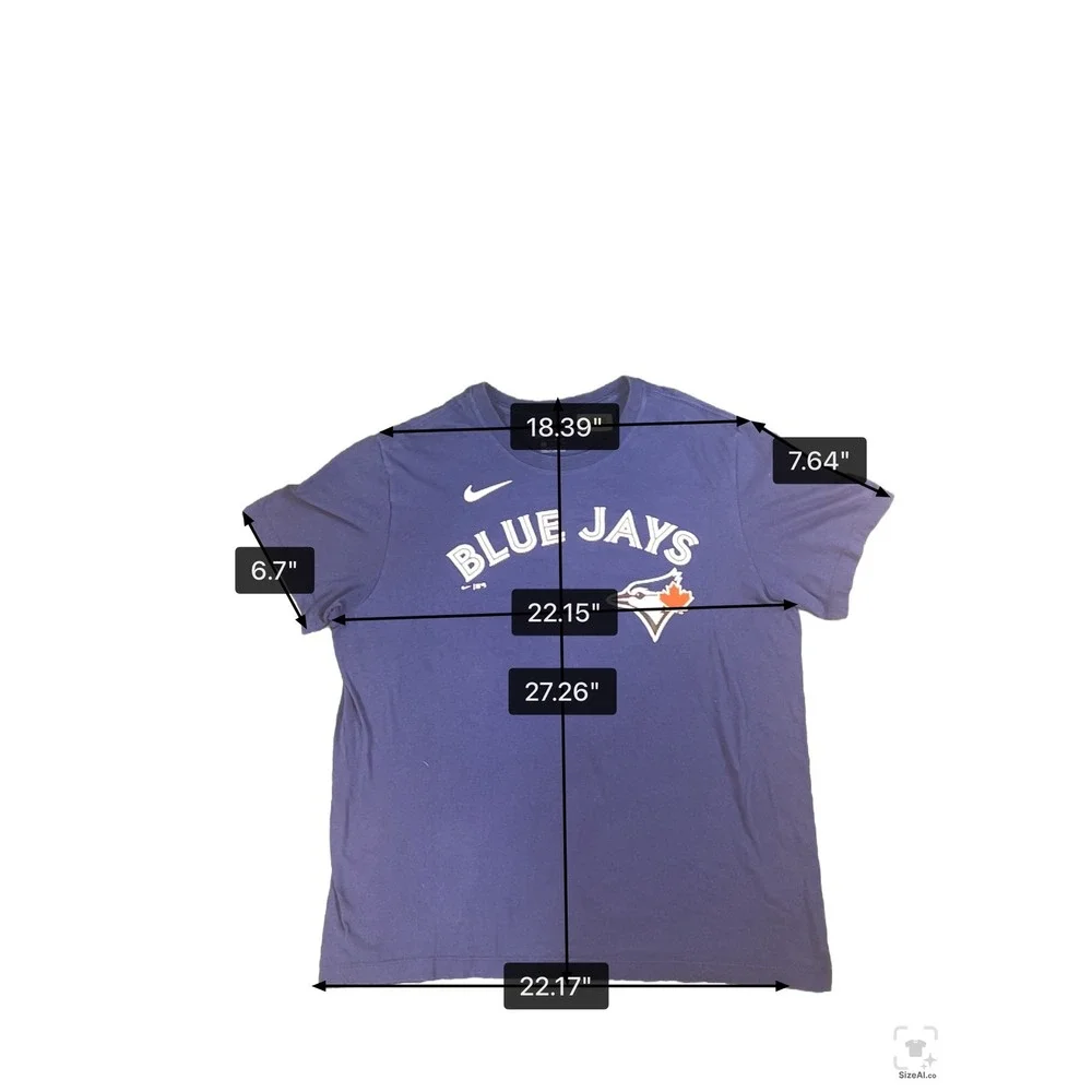 Nike Toronto Blue Jays Vladimir Guerrero Jr 27 Mens Blue MLB Graphic T-Shirt L